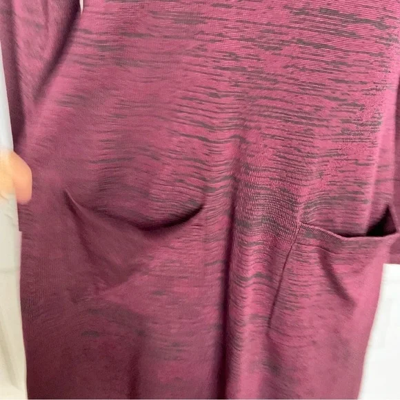 Nina Leonard Maroon “Deep Wine” Cowl Neck Long Sleeve Sweater Dress  Women’s Lg - Picture 4 of 8